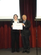 Consul-General Amano presents the award for Poetry.